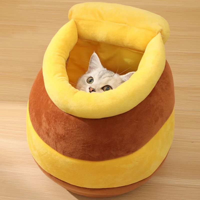 Coussin chat - Pot de miel - ChatTisfait